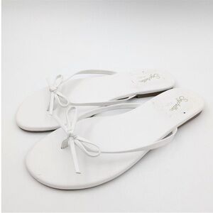 Seychelles Anthropologie Wishlist Thong Bow Detail White Sandals Women's 9